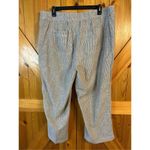 Christopher & Banks  Pants Linen Blend Cropped Women's Size 14 nwt Beige Striped Photo 3
