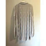 Free People My Best Top in Winter Fog Grey Button-down Velvet Shirt Women's sz L Photo 3