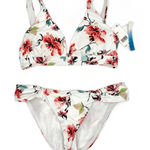Lucky Brand NEW Pink White Floral Bikini Set Cordevalle 2 Piece Swimsuit Size S Photo 0