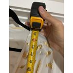 Miss Ord White Gold Foil Maxi Dress Long Large Sheer Evening Gown V Photo 9