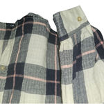Time And Tru Time N Tru Plaid Button Down Pocket Ruffles Inseam Fall Maternity Med Photo 1