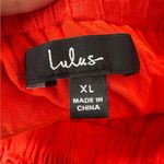 Lulus Red Tiered Boho Maxi Skirt Womens XL Beachy Summer Casual Modest Pull On Photo 7