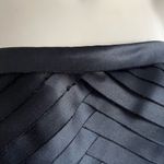 Tadashi Shoji Vintage  Tiered Satin Chiffon Gown Black Strapless Dress 90s Photo 8