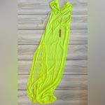 SKIMS  Summer Mesh Lace Deep Plunge Long Dress  Green Small NWT Photo 4