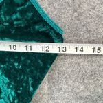 Vintage Alana Gale Thong Bodysuit Womens M Green Velvet Velour Sultry Night Out Size M Photo 7