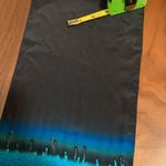 Hand Painted Silk Scarf by Kriska blue Photo 9