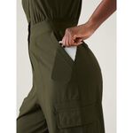 Athleta New 10 Brooklyn Utility Jumpsuit Aspen Olive Green Size 10 Photo 3