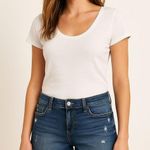 Paige jimmy jimmy Blue Fitted Jean Shorts Photo 0