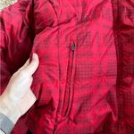 Columbia  Women's Checkered Red Puffer Jacket plaid removable hood down coat Photo 5