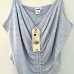 Garage  pastel blue ruched crop top Photo 2