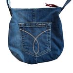 Calvin Klein Y2K Denim Shoulder/Crossbody Bag Blue Jean Pocket Pockets Handmade Photo 1
