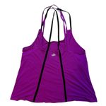 Alo Yoga  Ribbed En Pointe Tank Size Small Magenta Black Criss Cross Back Active‎ Photo 3