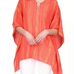 Michael Kors  Orange and Gold Swimsuit Coverup Kaftan Photo 0