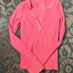 Aerie  bright pink ribbed long sleeve s Photo 0