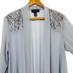 R & M Richards Women’s Sheer Fairycore Duster Blazer Sequined Long Line 18W Photo 3