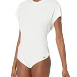 n:philanthropy NWT Lakes Cap Sleeve Distressed Trim White Bodysuit SMALL Photo 0