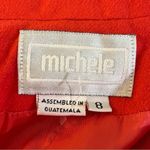 Vintage 80s Michele Wool Blazer Red Coral 8 Photo 2