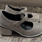 Sugar Thrillz Dolls Kill Y2K Rhinestone Silver Mary Jane Block Heels Sandals Size 9 Photo 0
