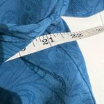 Anthropologie Holding Horses Blue Jacquard Cold-Shoulder Dress Size M Photo 7