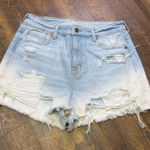 American Eagle  Mom Shorts Denim Jean Comfort Stretch Waistband Size 4 Distressed Photo 0