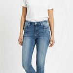 Pistola Women High-Rise Pintuck Skinny Jean Two-Tone Medium Wash Modern Chic Photo 0