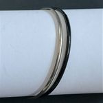 Set of‎ 2 women’s vintage dainty silver/black bangle bracelets one size Silver Photo 2