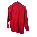 Liz Claiborne Red Linen Vintage Long Sleeves Notched Lapel Blazer Jacket Size 4 Photo 4
