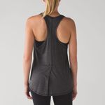 Lululemon  Tie It Up Singlet Heathered Black Grey Stripe Workout Tank Top Photo 1