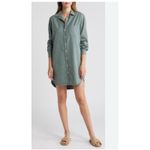 Frank & Eileen  Mary Dress Medium Thyme Green NEW Button Down Shirt Classic Photo 2
