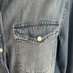 Lola River Blue Denim shirt With Drawstring Hem Sz M Size M Photo 1