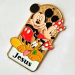Disney Vintage  Mickey Minnie Best Friends Jesus Name Keychain Charm Photo 1