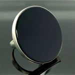 Handmade 8.5 9 9.5 Ring Black Onyx Gem Solid 925 Sterling Silver Gemstone Fine Art UNISEX Original Natural Statement Photo 9