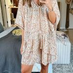 Aerie  Boho Crochet Ruffle Trim Sheer Cape Dress Swim Coverup Size L/XL Photo 1
