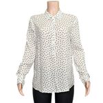 EMERSON FRY Ribbons Blouse, Ivory Dot, Large White Photo 8