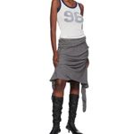 Acne Studios  Ermes Top in White & Navy Small New Womens Sleeveless Tank Photo 15