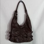Jessica Simpson Brown Pebbled Shoulder Bag JS5132 Slouchy Buckle Hobo Purse Photo 3