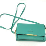 Forever Young  Bag Turquoise Magnetic Snap Wallet Phone‎ Strap Small Zip Closure Photo 0
