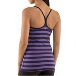 Lululemon  Size 6 Micro Macro Stripe Deep Zinfandel Purple Black Power Y Tank Top Photo 1