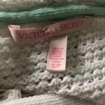 Victoria's Secret Victoria’s Secret White Sweater Hoodie Loose Knit Cropped Sz. Small Cotton Photo 3