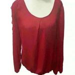 Heart soul Red  Low Back Lace Long Sleeve Sheer Blouse Photo 0