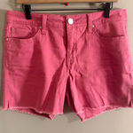 Seven7 Hot Pink Frayed Hem Denim Shorts Size 10 Photo 0