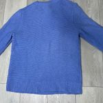 J.Crew  factory light blue chunky crewneck cotton knit sweater size large Photo 6