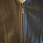 The Limited Vintage Leather Sherpa Lined Zip Up Vest in Brown Size Small Photo 1