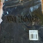 Nina Leonard  Navy Blue Mixed Print Texture Tank Medium Photo 1