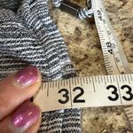 Blue and White Striped Romper Collared Neckline Size M Photo 5