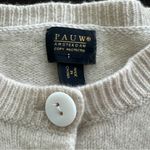 PAUW Amsterdam cashmere Beige cropped Cardigan Sweater S Tan Photo 5