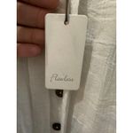 Flawless NWT  Women's White Ruffle Sleeve Button Front V-Neck Maxi Dress Size S Photo 5