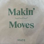 Mate the Label NWT Mate Makin Moves Natural Beige Organic Cotton Canvas Tote Ocean Carryall Photo 3