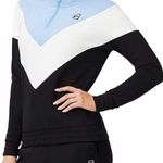 FILA NWT Women's Ekanta 1/4 Zip: Black, Pale Blue, White L Photo 3