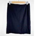 Anne Klein Womens Black Pencil Skirt Size 4 Career Office Basic Modest Slit Photo 0